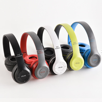 Headphone Nirkabel Lipat P47 V5.4 dengan Bantalan Telinga Empuk, Mikrofon Handsfree, Ringan, dan Headset Musik
