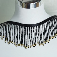 G024 mode cristal personnalisé coloré strass perle gland frange garniture