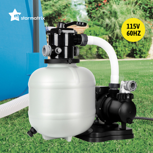 Starmatrix Cao Cấp 400 Cát Lọc 1/2HP Bơm & 7-Cách Van Hẹn Giờ 5.3gal Bể Polypropylene Cho Trên Mặt Đất Hồ Bơi - Product Image 2