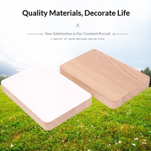 Étagère en bois massif de <span class=keywords><strong>Hevea</strong></span> (Rubberwood) à 3 niveaux, panneaux rectangulaires décoratifs sans peinture, vente en gros - Product Image 2