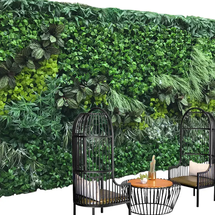 Parede vertical artificial para plantas, jardim vertical para decoração de casa e escritório