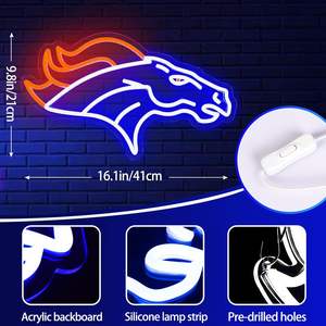 Letrero de neón de rugby para decoración de pared, luz LED de neón, decoración para la cueva del hombre, letrero de neón regulable, decoración para fiestas - Product Image 2