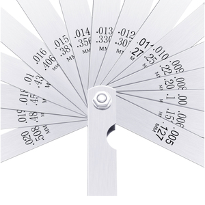 Jauge d'espacement à double marquage, outil de mesure de confortable, métrique et impérial de 15 à 16 lames, pour mesurer la largeur/épaisseur - Product Image 3