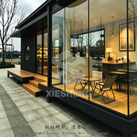 Quiosco de Comida Portátil Modular Personalizado de Fábrica, Contenedor de Acero Prefabricado de 20 Pies para Exteriores con Ventana de Servicio