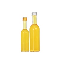 Bouteilles en verre transparentes vides de 50 ml, 100 ml, 150 ml, 250 ml avec bouchon à vis pour whisky, rhum, gin, brandy, vodka