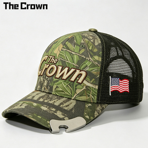 <b>Camo</b> Denim Trucker Hat 3D Woven Pattern Cowboy <b>Cap</b> Adjustable 6 Panel Outdoor Western Style - Product Image 3