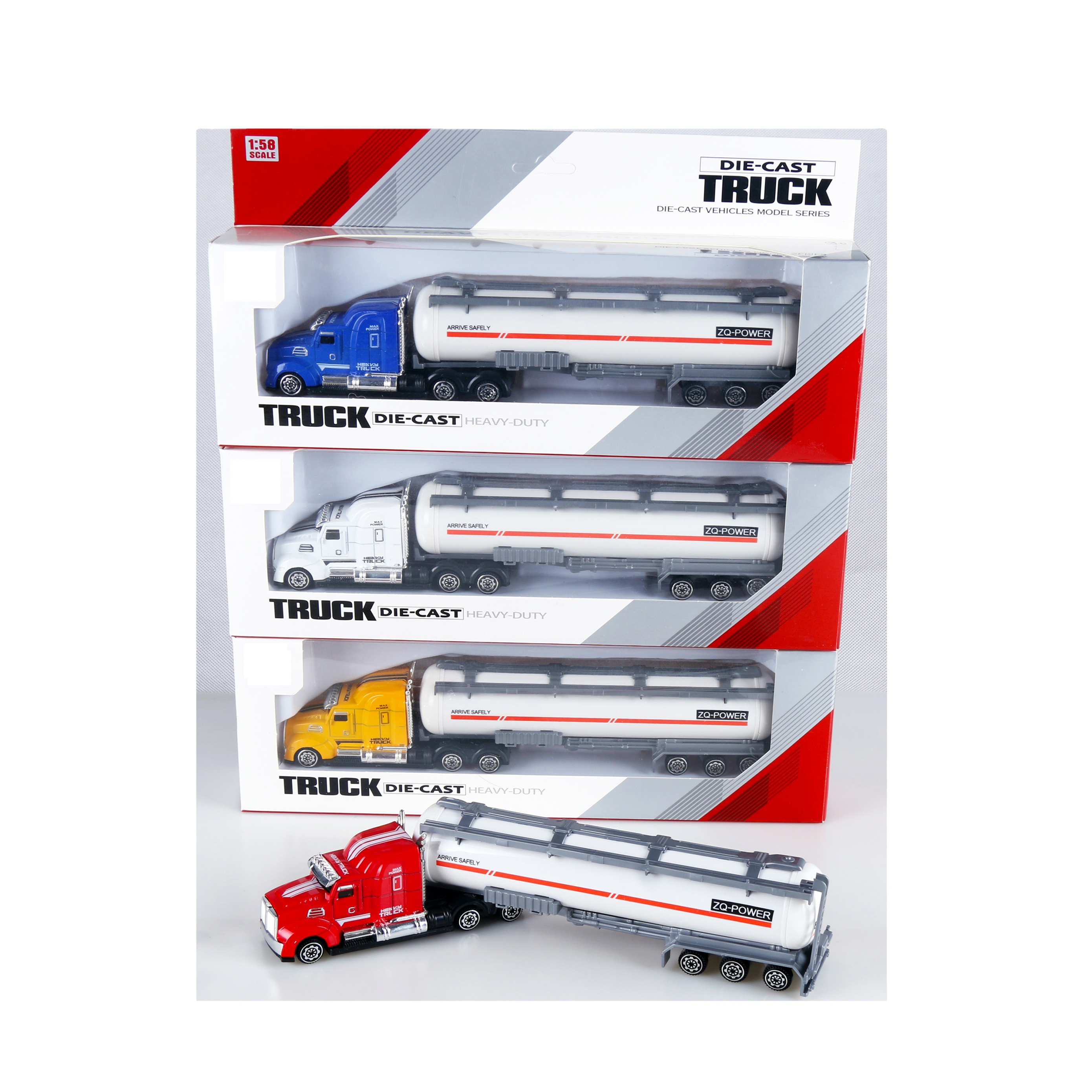 Лидер продаж, бесплатная доставка, OEM дизайн 1:58, литой масляный танк, модель грузовика из цинкового сплава, набор игрушек для масляного бака (3 сбора)