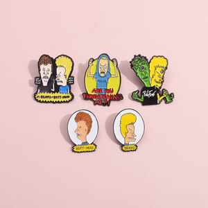 Estilo antiguo y moderno divertidas películas de dibujos animados Beavis Butt Head esmalte pines broche de Metal insignia joyerí<span class=keywords><strong>a</strong></span> de moda para mochila - Product Image 3