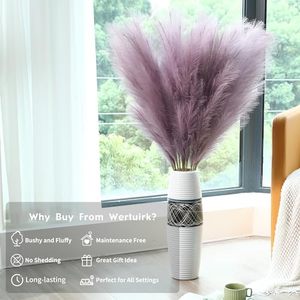 D150 số lượng lớn Boho hoa sắp xếp nhà trang trí đám cưới 92cm Faux pampas cỏ 9 thân cây lớn pompass cỏ chi nhánh Cao - Product Image 5