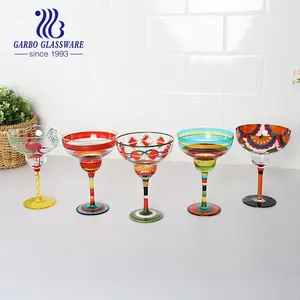 china supplier hot selling high-end hand made wine glass goblet cocktail glass customized designs stemware for party glass cup