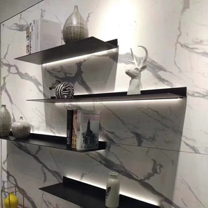 Tall IP65 Rated Display Shelf Dimmable LED <strong>Floor</strong> <strong>Lamp</strong> with <strong>Cordless</strong> Built-In Lights Wall Mounted Floating Glass Display - Product Image 3