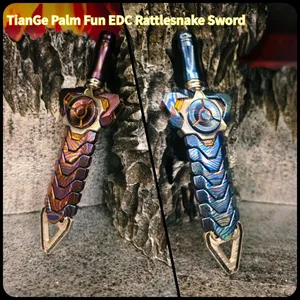 ดาบงูหางกระดิ่ง TianGe ZhangQu EDC แบบกลไกโลหะ พร้อมใบมีดคอมโพสิต 3 ใบ สำหรับหมุนเล่นด้วยปลายนิ้ว ช่วยคลายเครียด สำหรับเด็กอายุ 14 ปีขึ้นไป - Product Image 2