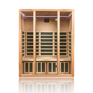 Sauna infrarouge électrique moderne 220V, fabrication OEM, stock direct aux États-Unis, ventes chaudes, bois de pruche massif, usage domestique, chambre à coucher, 1 à 3 personnes - Product Image 1
