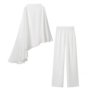 ZATRHMBM Primavera/Estate 2026 Nuova Maglia Bianca Ampia e alla Moda con Stile Casual <span class=keywords><strong>Asimmetrico</strong></span> Retrò - Product Image 6