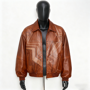 Bomber <strong>Jackets</strong> <strong>Leather</strong> <strong>Jackets</strong> With Rhinestones Custom Applique Embroidery Premium Men <strong>Leather</strong> for Men <strong>Winter</strong> <strong>Jacket</strong> - Product Image 6