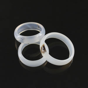 RG1035 الطبيعية العقيق خواتم ، خواتم الأحجار الكريمة ، الأزياء حجر باند خواتم - Product Image 6