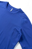 Chemise unie personnalisable pour homme avec logo, nouvelle collection automne, manches longues, chemise de sport tendance, hautement élastique, légère, pour la course à pied