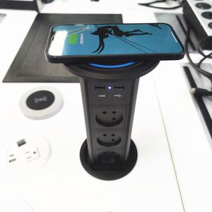Israel Ổ cắm điện thông minh Điện tự động nâng cơ giới nhà bếp pop-up bảng tháp USB ổ cắm với bộ sạc không dây - Product Image 2