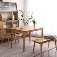 Solution de mobilier en promotion : Ensemble de mobilier de cantine de luxe en bois massif, table à manger moderne à prix avantageux