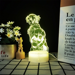 Luce Notturna LED Personalizzata a Tema L'Attacco dei Giganti con Pannello in Acrilico, Perfetta come Regalo - Product Image 1