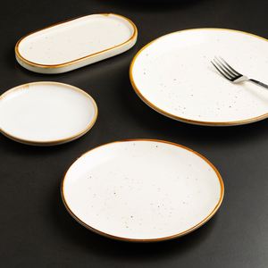 Vintage Style <b>Ceramic</b> Western Steak Pasta <b>Plate</b> Household Restaurant Hotel Tableware Porcelain Salad Dessert <b>Plate</b> - Product Image 4