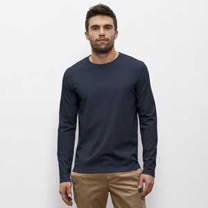 T-shirt manches longues homme, blanc, personnalisé, de haute qualité, décontracté et tendance, vente en gros - Product Image 6
