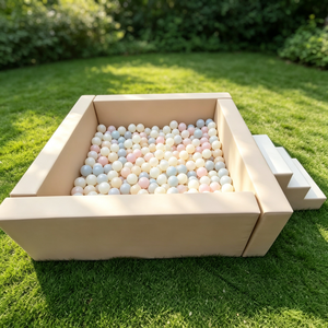 <span class=keywords><strong>Piscine</strong></span> à balles en mousse souple <span class=keywords><strong>marron</strong></span> et blanc pour enfants, équipement de jeu intérieur/extérieur pour la maison, les fêtes, la location et les maternelles - Product Image 1