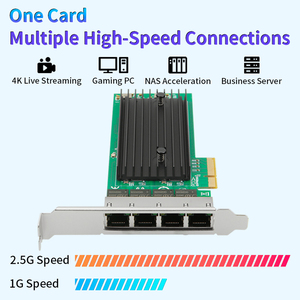 Carte Ethernet filaire interne PCI X4 4 ports I226 2.5GbE pour serveurs, NAS, stations de travail 10/100/1000/2500 Mbps Stock I226 - Product Image 5
