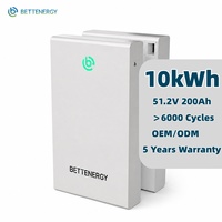 Batterie solaire Eleshell 10K Plus LiFePO4 51.2V 200Ah pour stockage d'énergie domestique 10kWh, design élégant et fin, montage mural, CAN RS485