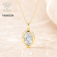 Collier classique en moissanite en argent 925 pour femme, idéal pour le bureau et les tenues décontractées, avec chaîne fine hypoallergénique
