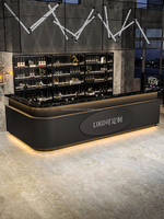 Prix bon marché d'usine Design Big Curved Coffee Juice Snack Sushi Fast Food Restaurant Home Bar Comptoir pour Coffee Shop
