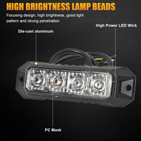 Nouvelle barre lumineuse LED bicolore blanc-jaune haute visibilité 96W-288W, résistante aux vibrations, pour véhicules tout-terrain et travaux de construction