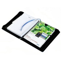 Planificateur de Journal en spirale personnalisé 2023-2024 en cuir PU, impression de carnet de notes avec séparateur d'onglets et fermeture à glissière A5