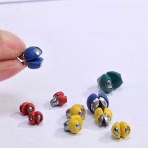 Plomb de pêche Aohu, type split shot, 0,55g, recouvert de caoutchouc, forme bec de canard, réutilisable pour la pêche en radeau - Product Image 2