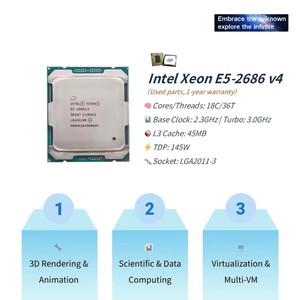 X99-P4ใหม่ชุดเมนบอร์ด MATX M.2 SSD พร้อม <span class=keywords><strong>Intel</strong></span> Xeon E5คอมโบ2686 V4 4X DDR4ช่องแรม X99 DDR4เมนบอร์ด - Product Image 2