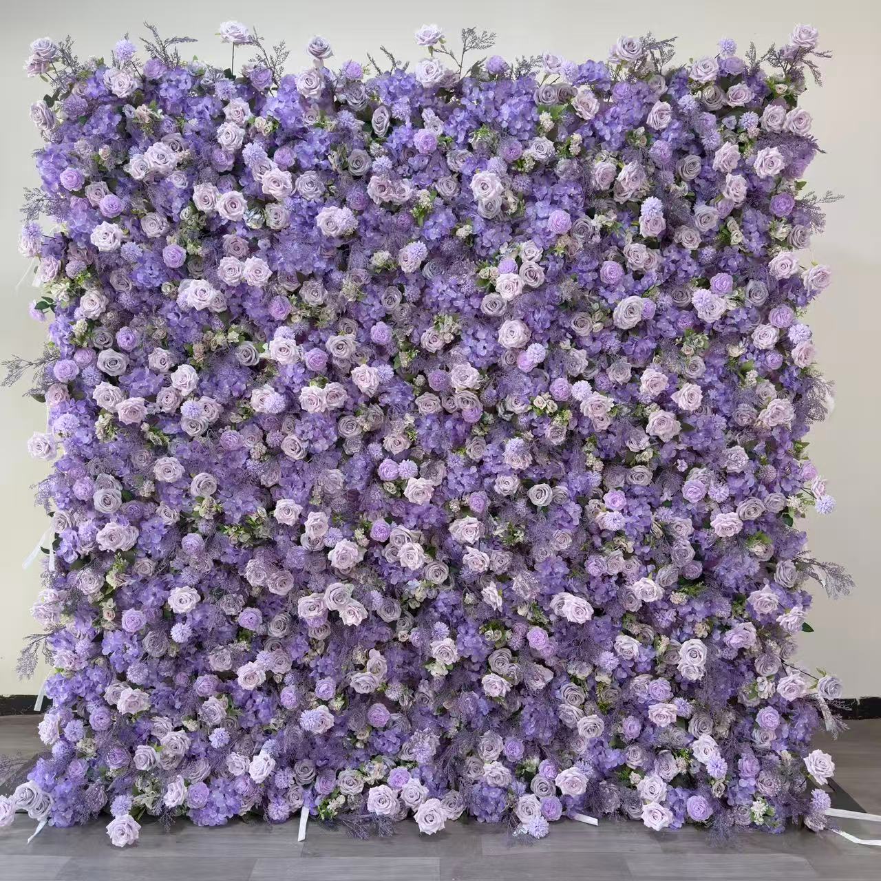 5DPurple Rose Flower Wall 2*2m