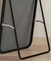 Décoration intérieure contemporaine Miroir sur pied en arc doré 160x50cm Miroir d'habillage à vue complète