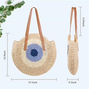 Sangle Boho Perlee Paille De Gros Sac Sunsier Tisse Noir Sacs Tisses Boheme Crossbody Straw Big Bag Du Livre A Main Verifie - Product Image 5