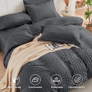 Tất cả các mù<span class=keywords><strong>a</strong></span> sang trọng giường trong một túi cho phòng ngủ Nữ Hoàng Comforter Bộ seersucker 7 miếng bộ đồ giường thiết lập với <span class=keywords><strong>comforters</strong></span> - Product Image 3