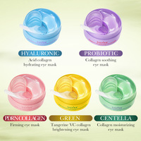 Masker Mata Hidrogel Kolagen Salmon Probiotik All-English SADOER Menenangkan Anti-Kerut 80g untuk Semua Jenis Kulit
