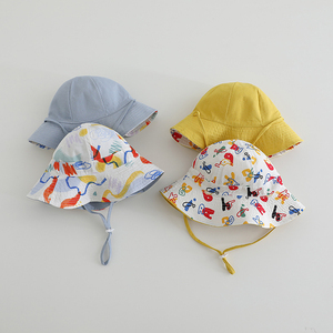 Chapeau Bob Réversible pour Enfants et Tout-Petits Landfond, Motif Dessin Animé, Bord Court, Protection Solaire, Style <span class=keywords><strong>Pêcheur</strong></span> - Product Image 2