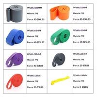 Logo Personnalisé Bandes d'Exercice Gym Yoga TPE Caoutchouc Élastique Durable Taille Adultes & Enfants Bandes de Fitness avec