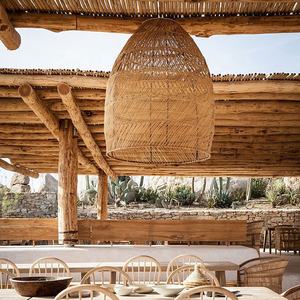 2024 artisanat rotin <span class=keywords><strong>abat</strong></span>-<span class=keywords><strong>jour</strong></span> tissé Vintage <span class=keywords><strong>abat</strong></span>-<span class=keywords><strong>jour</strong></span> couvre pour la décoration de la maison en gros décoratif rustique pendentif lumières - Product Image 2