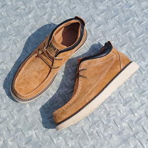 Nuevas Botas Martin de Piel de Cerdo de Primera Calidad para Hombre, Estilo Británico, Media Caña, Tallas Internacionales, Botas de Trabajo de Moda para Primavera y Otoño - Product Image 6