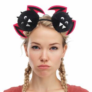 Party Headgear Furry Ears Headdress Halloween <b>Pumpkin</b> Headband Soft Bat Costume Accessory Headpieces - Product Image 2
