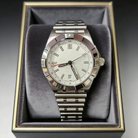 Jam Tangan Penyelam Analog Kronograf Mekanis Mewah Olahraga 40mm 20mm Baja Tahan Karat Alarm Tahan Air 50m Waktu Ganda 4 Jarum GMT
