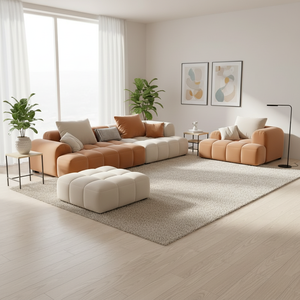 ชุดโซฟาผ้าฟลานเนลเนื้อนุ่มสไตล์สแกนดิเนเวียนรุ่นใหม่ล่าสุด เฟอร์นิเจอร์ห้องนั่งเล่น <span class=keywords><strong>โซฟา</strong></span>เข้ามุมสุดหรู - Product Image 5