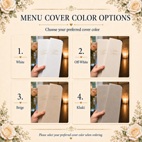 Menu de bar de mariage personnalisé en velours, menu de boissons pliable avec logo personnalisé, menu de cocktails de luxe, décoration de bar pour réception de mariage
