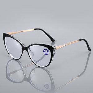 Bán buôn tùy chỉnh của phụ nữ TR90 chống ánh sáng màu xanh photochromic kính mắt mô hình rắn Cat Eyes quang cảnh tượng khung Made PC - Product Image 4