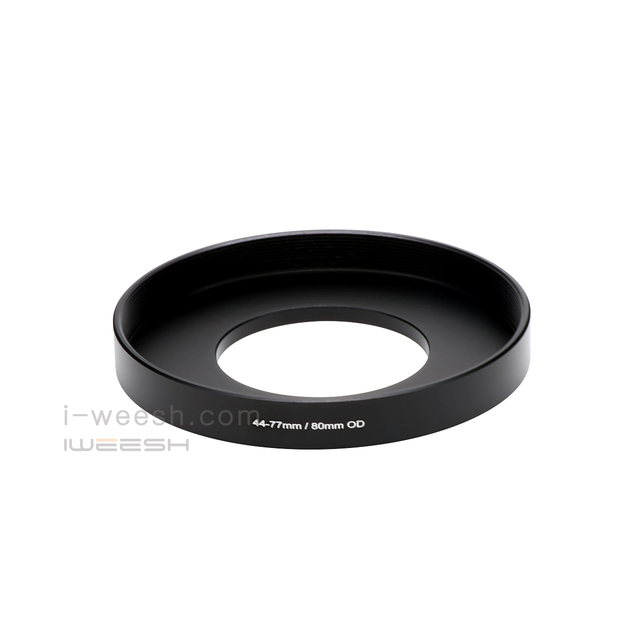 44-77mm 46-77mm Step up Adapter Ring for 80mm Matte Box or 77mm Lens Filter Etc 10+2mm Height Camera Lens Adapters